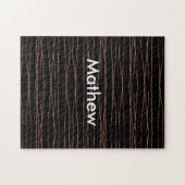 シンプルモノグラムあなたの名前を追加しますミニマル男t ジグソーパズル (横)