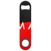 シンプルモノグラムあなたの名前を追加しますミニマル男t スピード栓抜き (裏面)