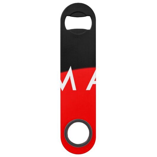 シンプルモノグラムあなたの名前を追加しますミニマル男t スピード栓抜き (正面)