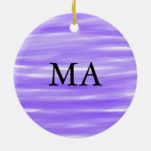 シンプルモノグラムあなたの名前を追加しますミニマル男t セラミックオーナメント (裏面)