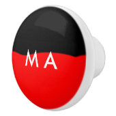 シンプルモノグラムあなたの名前を追加しますミニマル男t セラミックノブ (右)