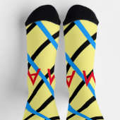 シンプルモノグラムあなたの名前を追加しますミニマル男t ソックス (上部)