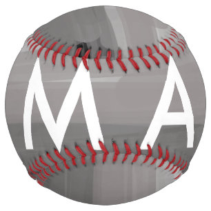 シンプルモノグラムあなたの名前を追加しますミニマル男t ソフトボール