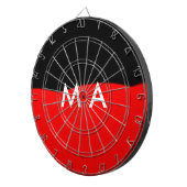 シンプルモノグラムあなたの名前を追加しますミニマル男t ダーツボード (正面右)