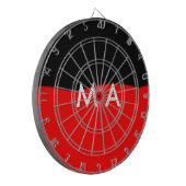 シンプルモノグラムあなたの名前を追加しますミニマル男t ダーツボード (正面左)