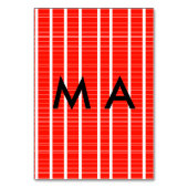 シンプルモノグラムあなたの名前を追加しますミニマル男t テーブルナンバー (裏面)