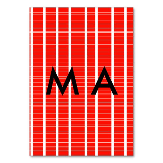 シンプルモノグラムあなたの名前を追加しますミニマル男t テーブルナンバー (正面)