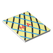 シンプルモノグラムあなたの名前を追加しますミニマル男t ノートパッド (アングル)