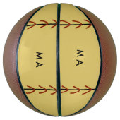 シンプルモノグラムあなたの名前を追加しますミニマル男t バスケットボール (縦)