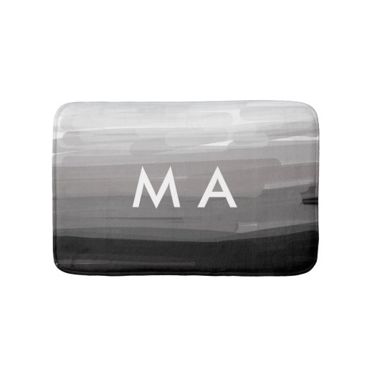 シンプルモノグラムあなたの名前を追加しますミニマル男t バスマット (正面)