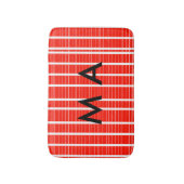 シンプルモノグラムあなたの名前を追加しますミニマル男t バスマット (正面縦)