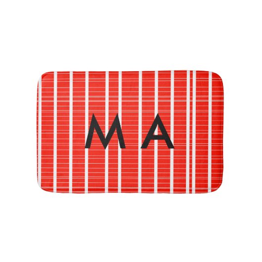 シンプルモノグラムあなたの名前を追加しますミニマル男t バスマット (正面)