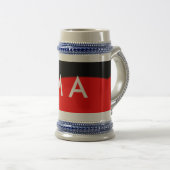 シンプルモノグラムあなたの名前を追加しますミニマル男t ビールジョッキ (正面右)