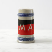 シンプルモノグラムあなたの名前を追加しますミニマル男t ビールジョッキ (中央)