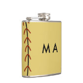 シンプルモノグラムあなたの名前を追加しますミニマル男t フラスク (右)