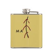 シンプルモノグラムあなたの名前を追加しますミニマル男t フラスク (裏面)