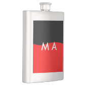 シンプルモノグラムあなたの名前を追加しますミニマル男t フラスク (右)