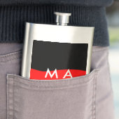 シンプルモノグラムあなたの名前を追加しますミニマル男t フラスク (インサイチュ)