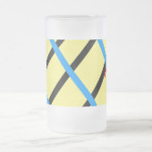 シンプルモノグラムあなたの名前を追加しますミニマル男t フロストグラスビールジョッキ (中央)