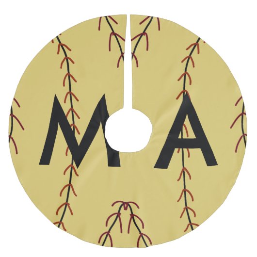 シンプルモノグラムあなたの名前を追加しますミニマル男t ブラッシュドポリエステルツリースカート (正面)