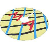 シンプルモノグラムあなたの名前を追加しますミニマル男t ブラッシュドポリエステルツリースカート (アングル)