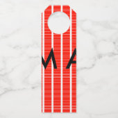 シンプルモノグラムあなたの名前を追加しますミニマル男t ボトルネックタグ (裏面)