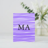 シンプルモノグラムあなたの名前を追加しますミニマル男t ポストカード (スタンド正面)