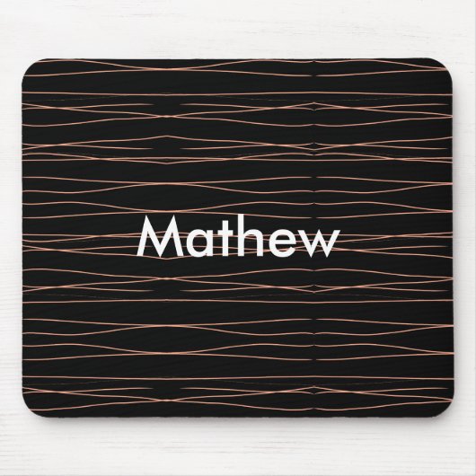 シンプルモノグラムあなたの名前を追加しますミニマル男t マウスパッド (正面)