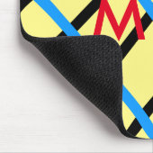 シンプルモノグラムあなたの名前を追加しますミニマル男t マウスパッド (コーナー)