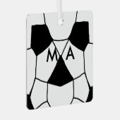 シンプルモノグラムあなたの名前を追加しますミニマル男t メタルオーナメント (正面右)