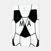 シンプルモノグラムあなたの名前を追加しますミニマル男t メタルオーナメント (正面左)