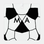 シンプルモノグラムあなたの名前を追加しますミニマル男t メタルオーナメント (裏面)