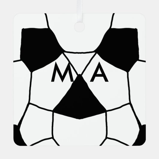 シンプルモノグラムあなたの名前を追加しますミニマル男t メタルオーナメント (正面)