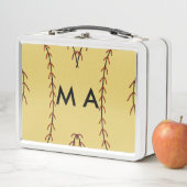 シンプルモノグラムあなたの名前を追加しますミニマル男t メタルランチボックス (インサイチュ)