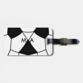 シンプルモノグラムあなたの名前を追加しますミニマル男t ラゲッジタグ (裏面横)