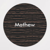 シンプルモノグラムあなたの名前を追加しますミニマル男t ラベル (デザイン1)