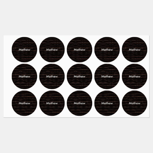 シンプルモノグラムあなたの名前を追加しますミニマル男t ラベル (シート)
