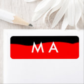 シンプルモノグラムあなたの名前を追加しますミニマル男t ラベル (インサイチュ)