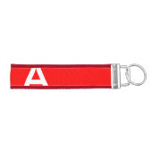 シンプルモノグラムあなたの名前を追加しますミニマル男t リストバンドキーホルダー (鍵右)