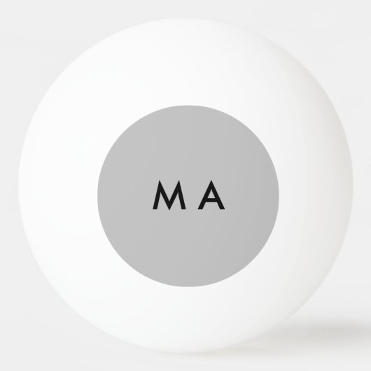 シンプルモノグラムあなたの名前を追加しますミニマル男t 卓球ボール (正面)