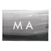 シンプルモノグラムあなたの名前を追加しますミニマル男t 枕カバー (裏面)