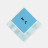 シンプルモノグラムあなたの名前を追加しますミニマル男t 縁ありカクテルナプキン (角)