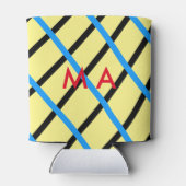 シンプルモノグラムあなたの名前を追加しますミニマル男t 缶クーラー (裏面)