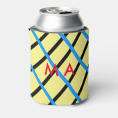 シンプルモノグラムあなたの名前を追加しますミニマル男t 缶クーラー (缶裏面)