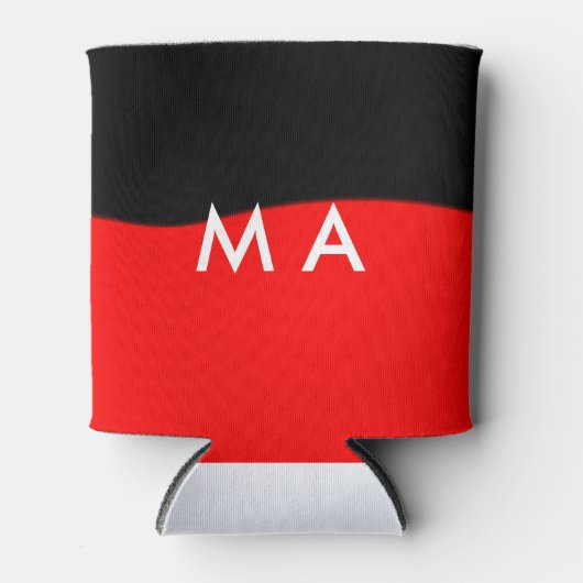 シンプルモノグラムあなたの名前を追加しますミニマル男t 缶クーラー (正面)