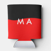 シンプルモノグラムあなたの名前を追加しますミニマル男t 缶クーラー (裏面)