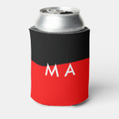 シンプルモノグラムあなたの名前を追加しますミニマル男t 缶クーラー (缶裏面)