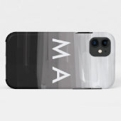 シンプルモノグラムあなたの名前を追加しますミニマル男t Case-Mate iPhoneケース (裏面(横))