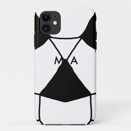 シンプルモノグラムあなたの名前を追加しますミニマル男t Case-Mate iPhoneケース (裏面)