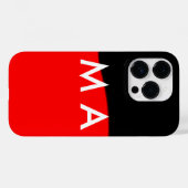 シンプルモノグラムあなたの名前を追加しますミニマル男t Case-Mate iPhoneケース (裏面 (横))